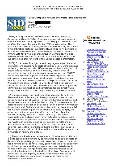 2003-09-16 SIDToday - SID Around the World The Rheinland