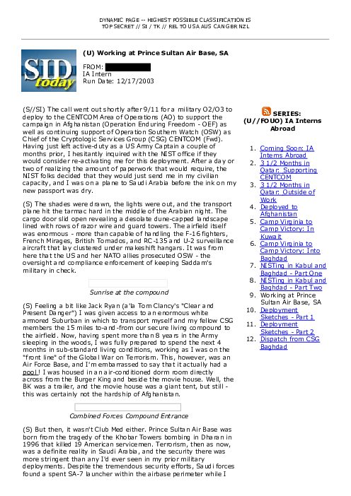 2003-12-17 SIDToday - Working at Prince Sultan Air Base SA