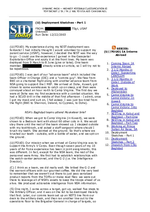 2003-12-22 SIDToday - Deployment Sketches - Part 1
