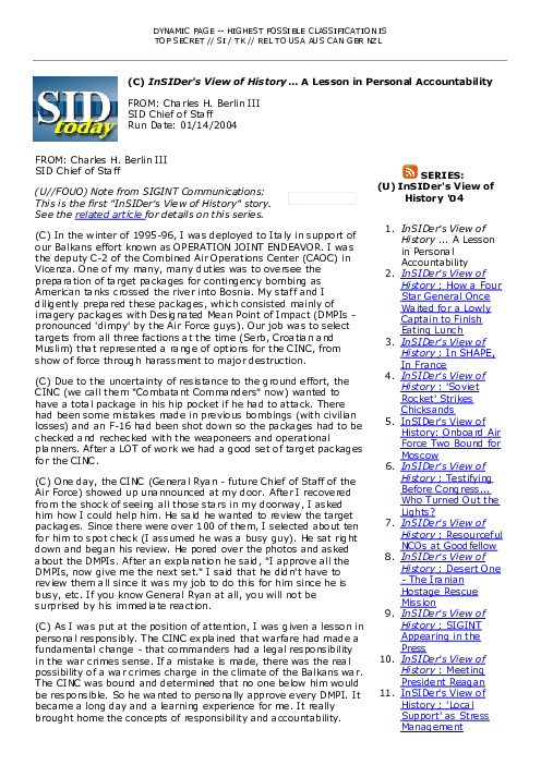 SIDToday (NSA archive)