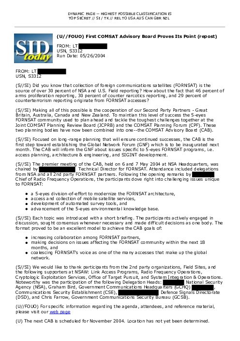 (U//FOUO) First COMSAT Advisory Board Proves Its Point (repost)