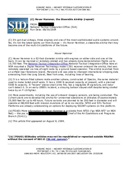 2004-08-30 SIDToday - Hover Hammer the Steerable Airship repost