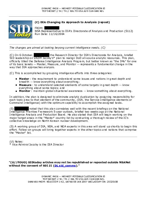 (C) DIA Changing its Approach to Analysis (repost)