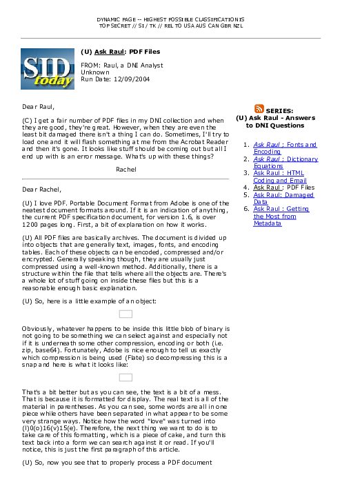 2004-12-09 SIDToday - Ask Raul PDF Files