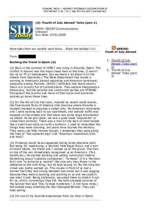 2005-07-01 SIDToday - Fourth of July Abroad Tales part 2