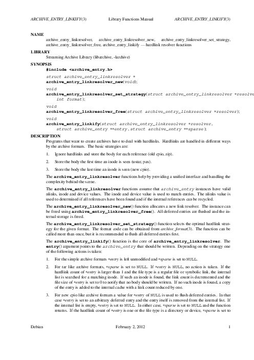 ARCHIVE_ENTRY_LINKIFY(3) Library Functions Manual ARCHIVE_ENTRY_LINKIFY(3) (2012).pdf