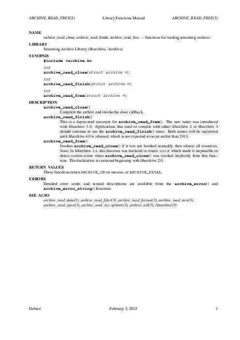 ARCHIVE_READ_FREE(3) Library Functions Manual ARCHIVE_READ_FREE(3) (2013).pdf