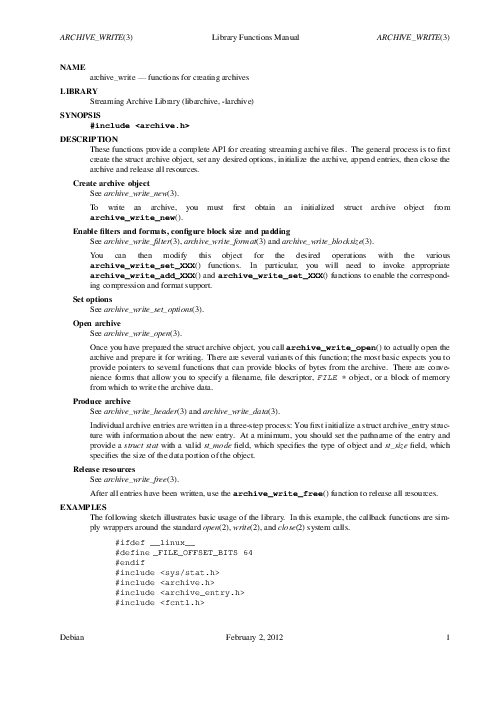 ARCHIVE_WRITE(3) Library Functions Manual ARCHIVE_WRITE(3) (2012).pdf