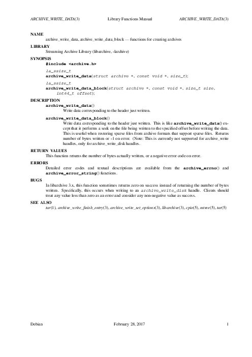 ARCHIVE_WRITE_DATA(3) Library Functions Manual ARCHIVE_WRITE_DATA(3) (2017).pdf