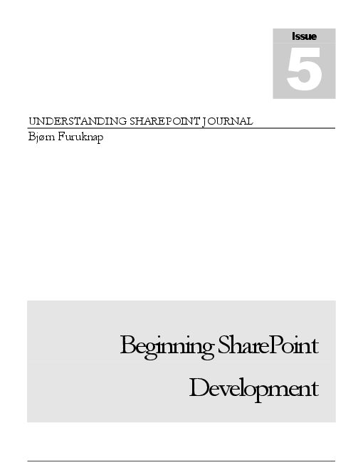 Beginning SharePoint Development (2009).pdf