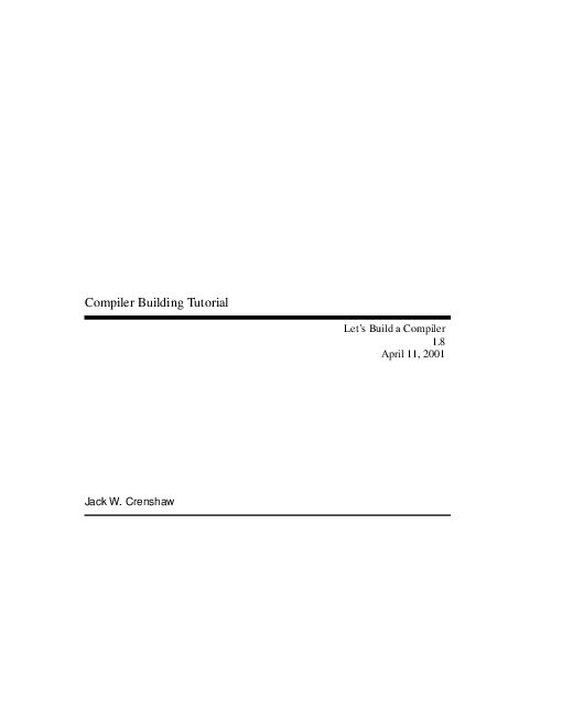 Compiler Building Tutorial (2001).pdf