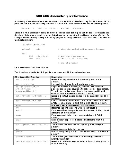 GNU ARM Assembler Directives.pdf