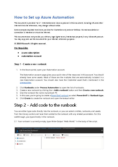 How to Set up Azure Automation (2018).pdf