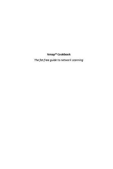 Nmap Cookbook The Fatfree Guide To Network Scanning