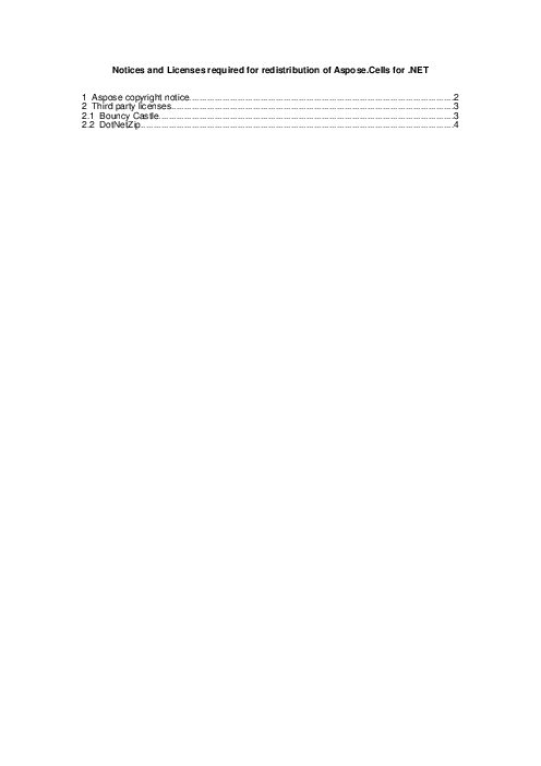 Notices and Licenses required for redistribution of Aspose.Cells for .NET (2010).pdf