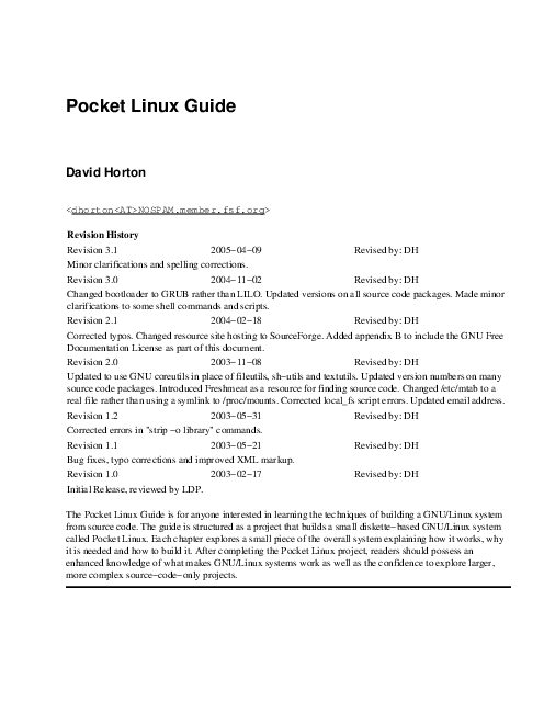 LINUX Pocket Guide