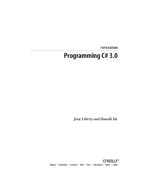 Programming C# 3.0 (2008) [0596527438].pdf