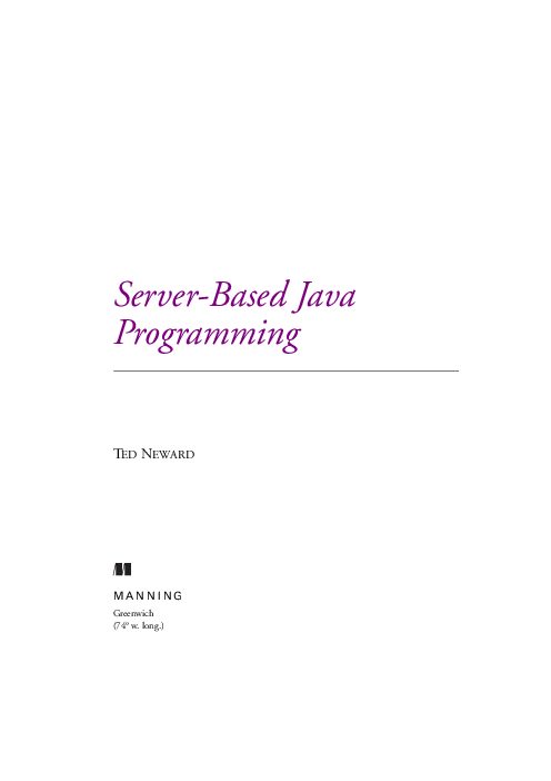 Server Based Java Programming _Manning_ (2000).pdf