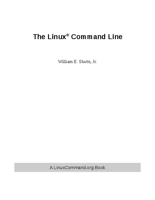 The Linux Command Line (2008).pdf