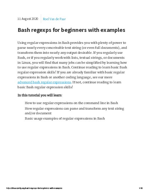 Using regular expressions in Bash provides you with plenty of power to (2020).pdf