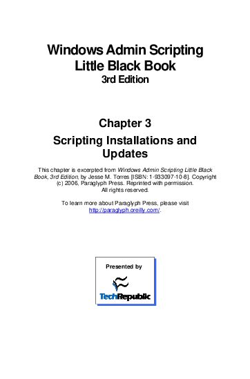 Windows Admin Scripting (2006) [1933097108].pdf