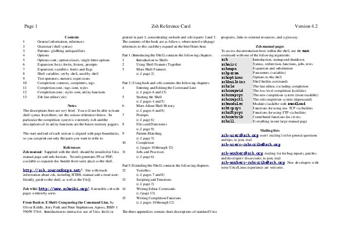 Zsh Reference Card v4.2.pdf